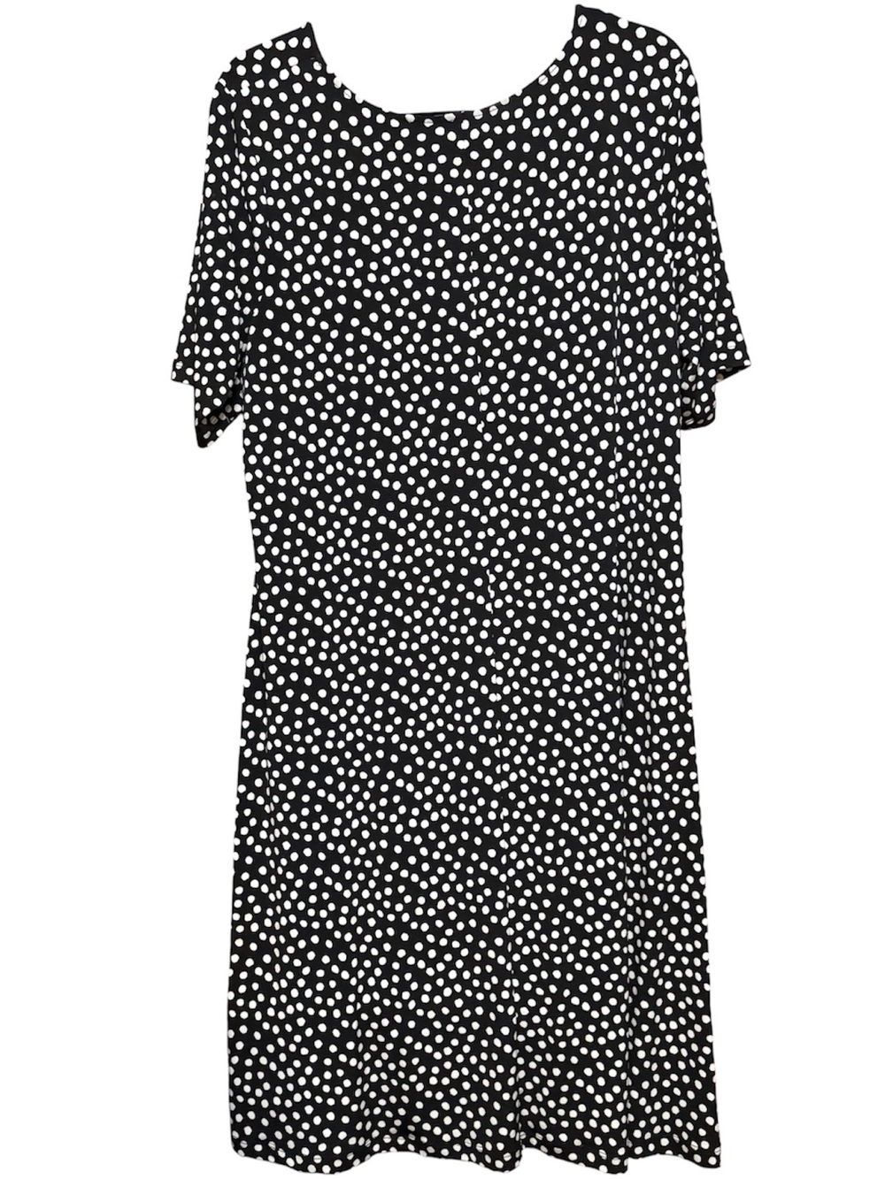 Susan Graver 2X Black and White Polka Dot Dress Like new